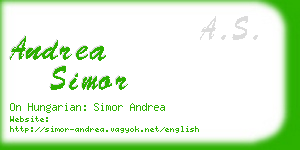 andrea simor business card